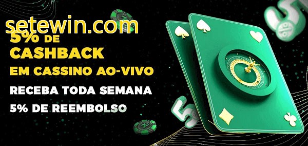 Promoções do cassino ao Vivo setewin.com